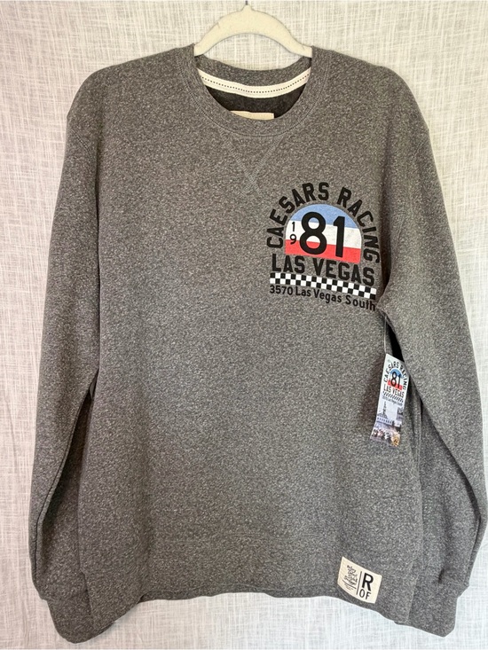 Roots Of Fight Other - NWT Roots of Fight Caesars Racing 1981 Las Vegas Sweatshirt Grey L Vintage 80s